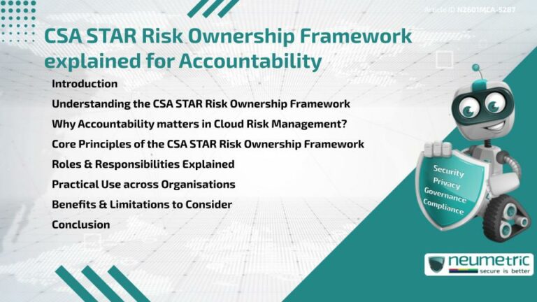 Star Risk Matrix CSA STAR Risk Ownership Framework explained for Accountability