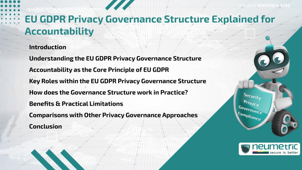 EU GDPR Privacy Governance Structure Explained for Accountability