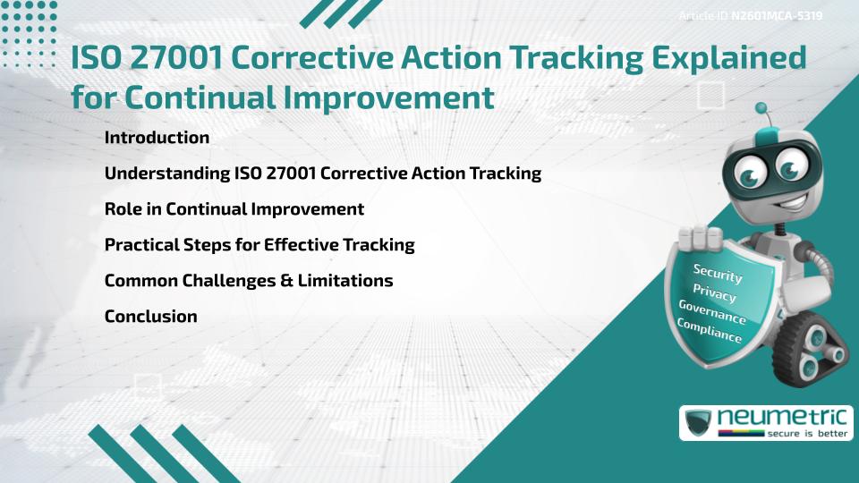 ISO 27001 Corrective Action Tracking Explained for Continual Improvement