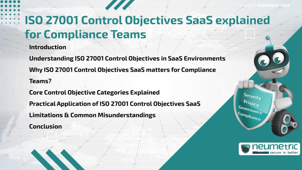 ISO 27001 Control Objectives SaaS explained for Compliance Teams