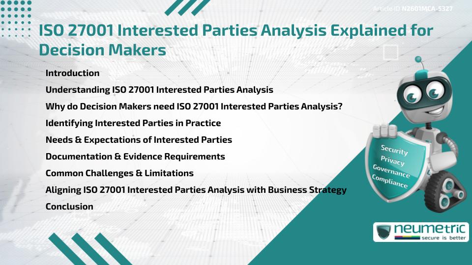 ISO 27001 Interested Parties Analysis Explained for Decision Makers
