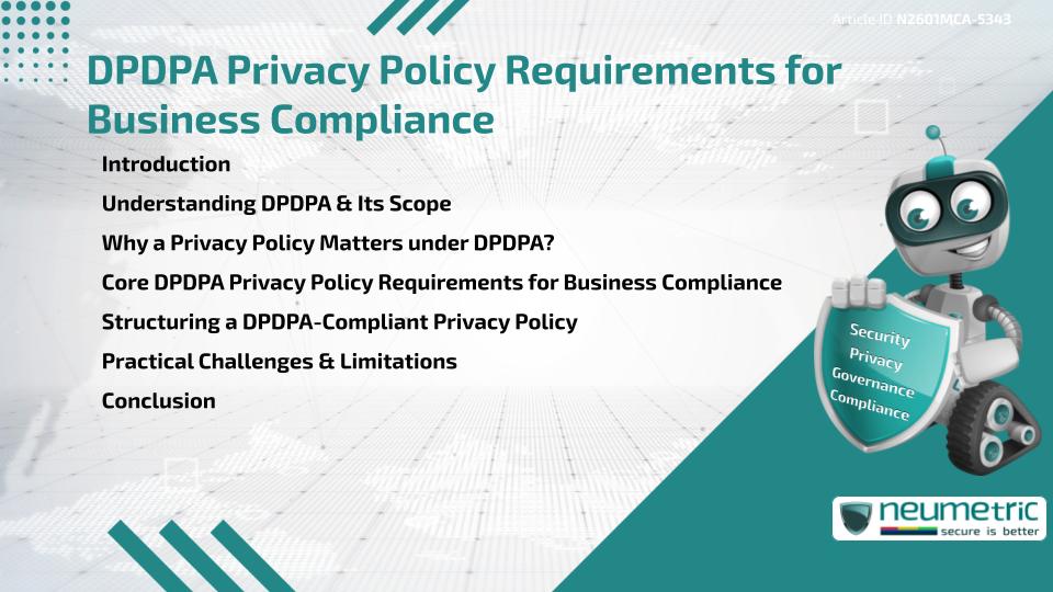 DPDPA Privacy Policy Requirements for Business Compliance