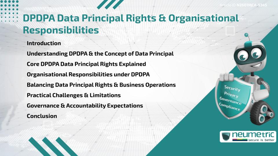 DPDPA Data Principal Rights & Organisational Responsibilities