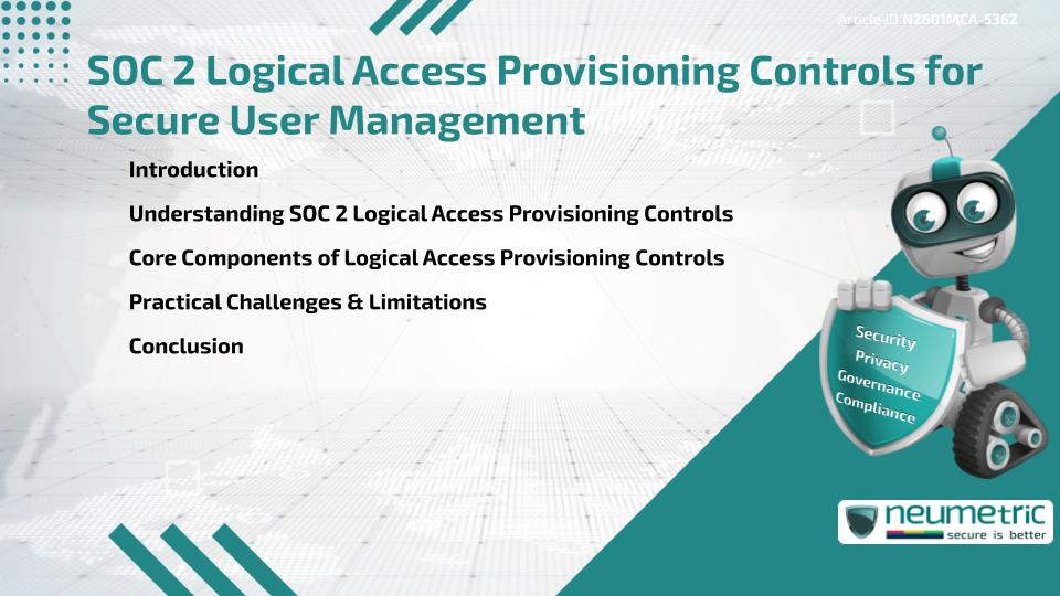 SOC 2 Logical Access Provisioning Controls for Secure User Management