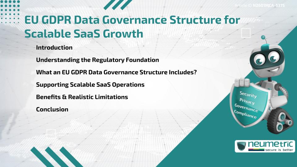 EU GDPR Data Governance Structure for Scalable SaaS Growth