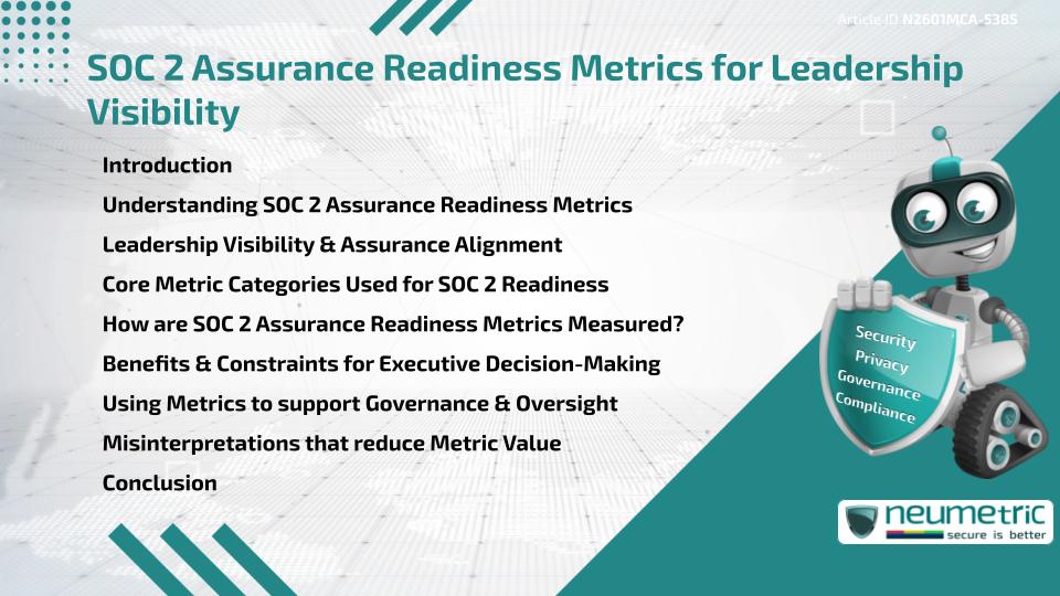 SOC 2 Assurance Readiness Metrics for Leadership Visibility