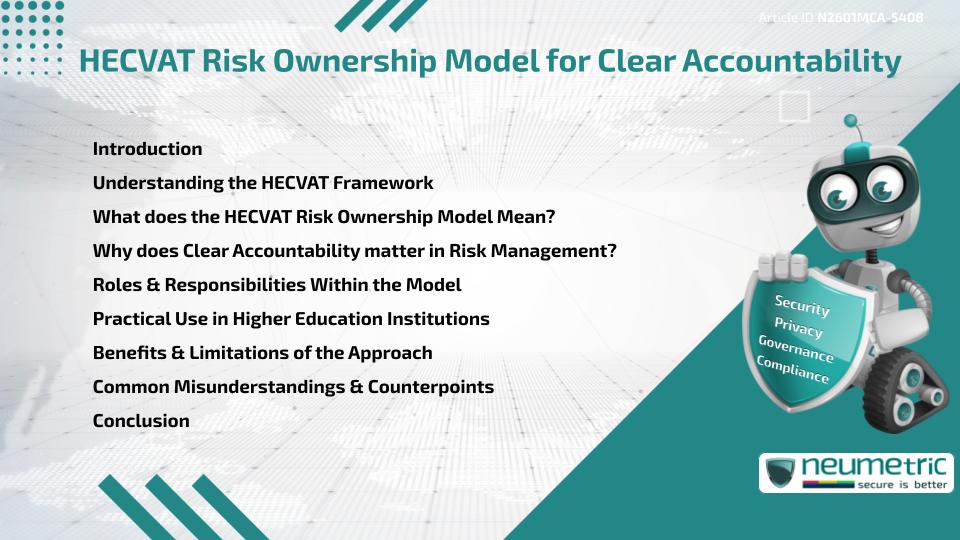 HECVAT Risk Ownership Model for Clear Accountability