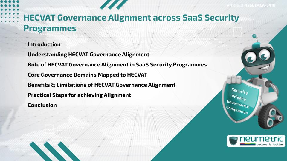 HECVAT Governance Alignment across SaaS Security Programmes