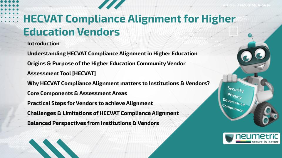 HECVAT Compliance Alignment for Higher Education Vendors