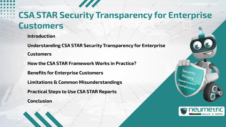 CSA STAR Security Transparency for Enterprise Customers