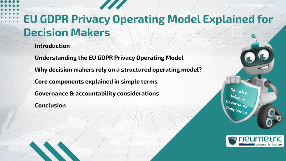 EU GDPR Privacy Operating Model Explained for Decision Makers