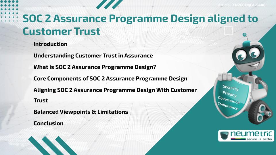 SOC 2 Assurance Programme Design aligned to Customer Trust