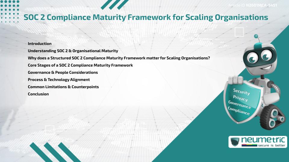 SOC 2 Compliance Maturity Framework for Scaling Organisations