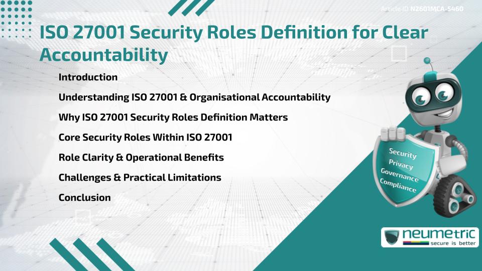 ISO 27001 Security Roles Definition for Clear Accountability