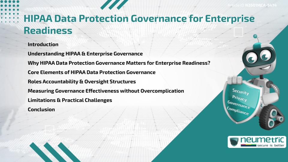 HIPAA Data Protection Governance for Enterprise Readiness