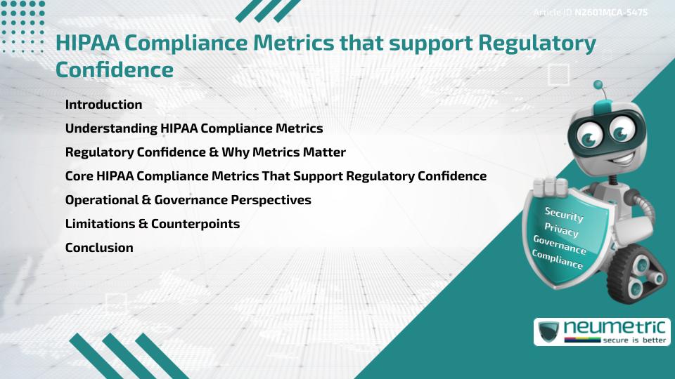 HIPAA Compliance Metrics that support Regulatory Confidence