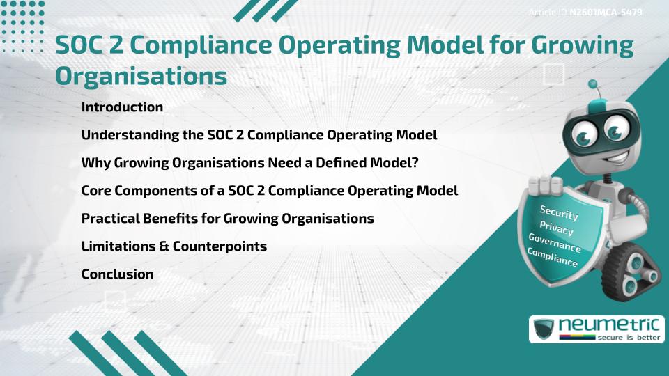 SOC 2 Compliance Operating Model for Growing Organisations