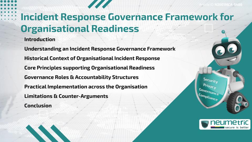 Incident Response Governance Framework for Organisational Readiness