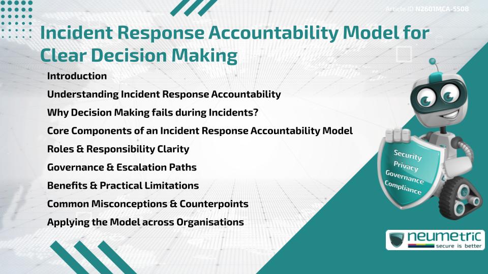 Incident Response Accountability Model for Clear Decision Making