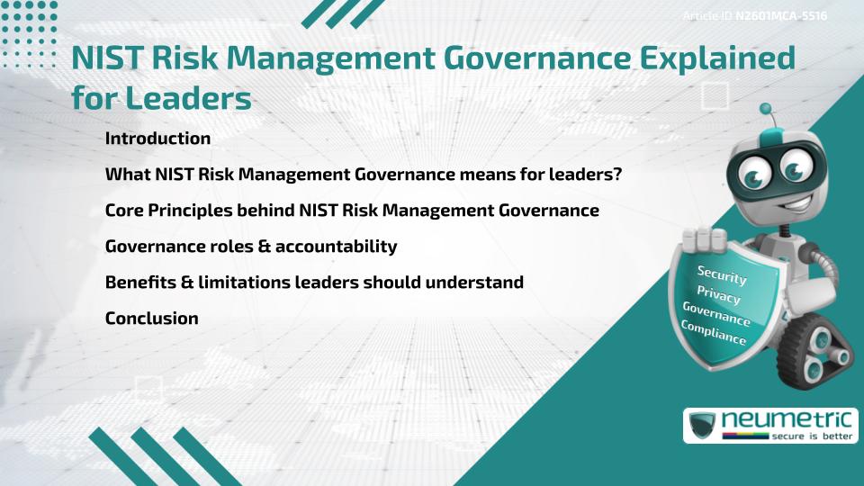 NIST Risk Management Governance Explained for Leaders