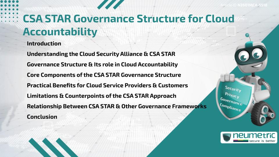 CSA STAR Governance Structure for Cloud Accountability