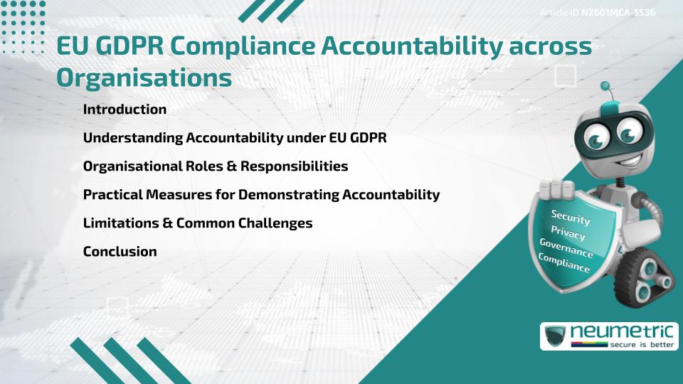 EU GDPR Compliance Accountability across Organisations