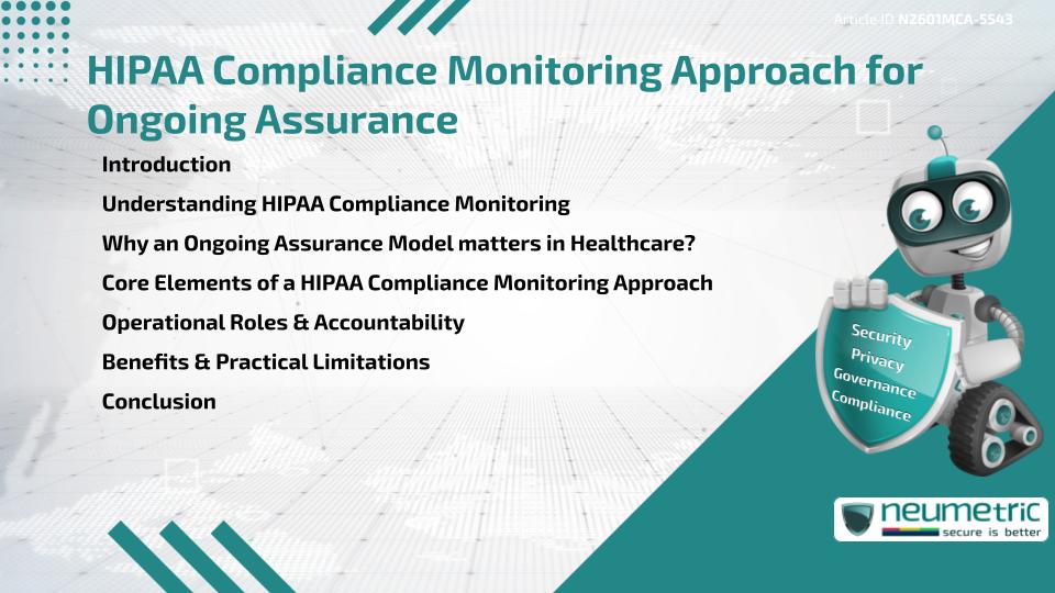 HIPAA Compliance Monitoring Approach for Ongoing Assurance