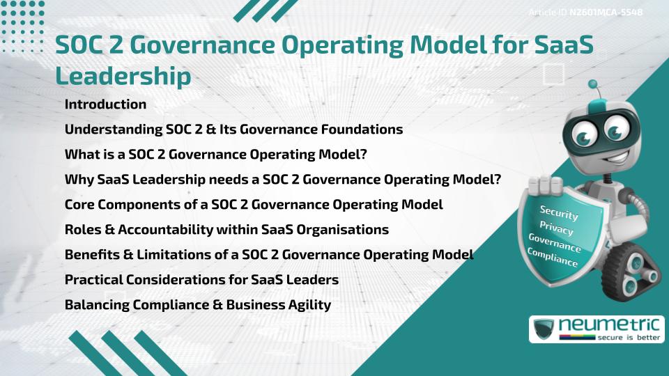SOC 2 Governance Operating Model for SaaS Leadership