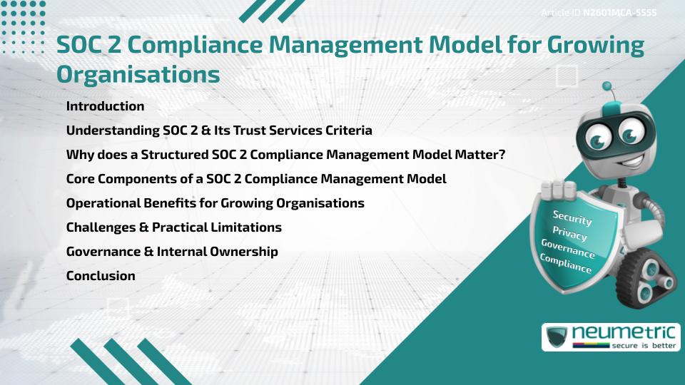 SOC 2 Compliance Management Model for Growing Organisations
