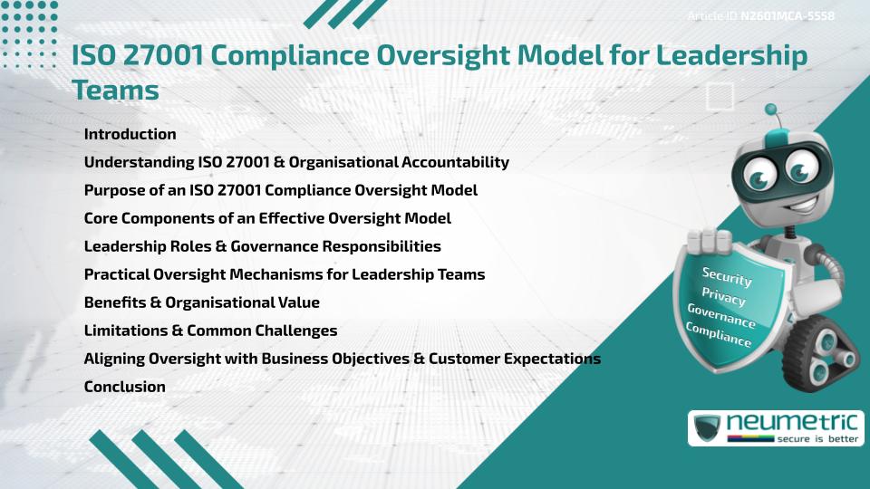 ISO 27001 Compliance Oversight Model for Leadership Teams