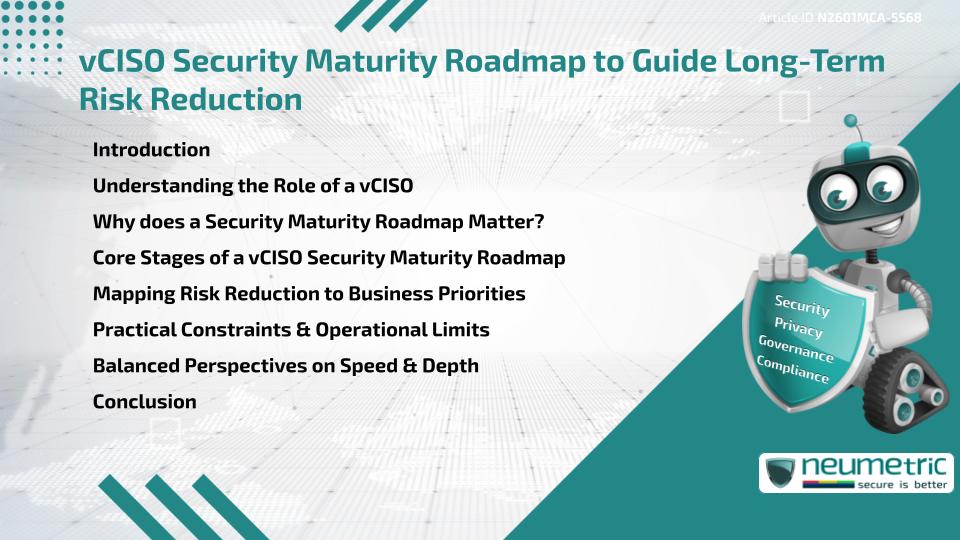 vCISO Security Maturity Roadmap to Guide Long-Term Risk Reduction