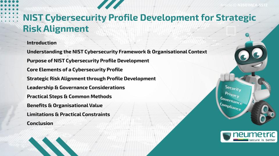 NIST Cybersecurity Profile Development for Strategic Risk Alignment