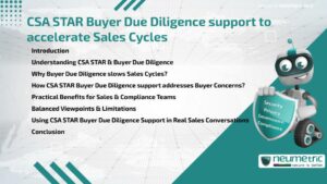 CSA STAR Buyer Due Diligence Support to accelerate Sales Cycles